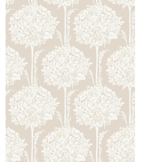 4074-26626 - Zaria Taupe Topiary Wallpaper by A Street