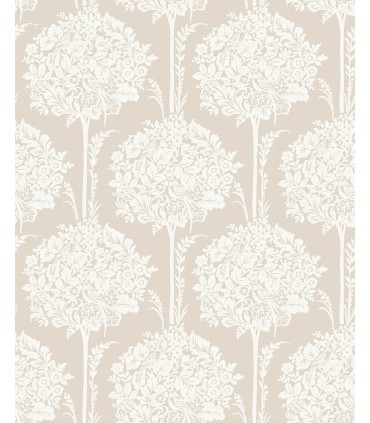 4074-26626 - Zaria Taupe Topiary Wallpaper by A Street