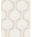 4074-26626 - Zaria Taupe Topiary Wallpaper by A Street
