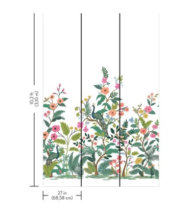 RP7397M - Peacock Wallpaper Mural by Rifle Paper Co.