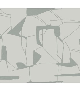 MD7111 - Fog and Silver Abstract Geo Wallpaper- Modern Metals 2