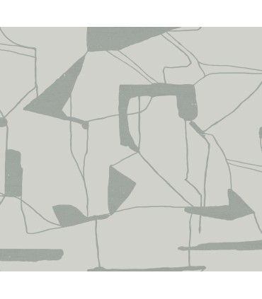 MD7111 - Fog and Silver Abstract Geo Wallpaper- Modern Metals 2