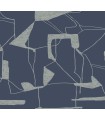 MD7112 - Navy and Silver Abstract Geo Wallpaper- Modern Metals 2