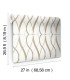 MD7171 - Cream and Gold Graceful Geo Wallpaper- Modern Metals 2