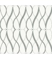 MD7173 - White and Silver Graceful Geo Wallpaper- Modern Metals 2