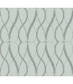 MD7172 - Blue and Silver Graceful Geo Wallpaper- Modern Metals 2