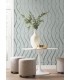 MD7172 - Blue and Silver Graceful Geo Wallpaper- Modern Metals 2