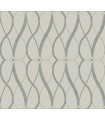 MD7175 - Beige and Silver Graceful Geo Wallpaper- Modern Metals 2