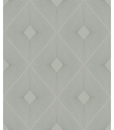 MD7132 -  Fog Grey and Silver Harlowe Wallpaper- Modern Metals 2