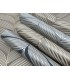MD7163 - Charcoal & Silver Luminous Leaves Wallpaper- Modern Metals 2