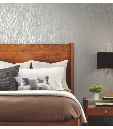 MD7154 - Spa & Silver Metallic Cascade Wallpaper- Modern Metals 2