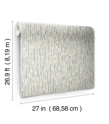 MD7151 - Cream & Silver Metallic Cascade Wallpaper- Modern Metals 2