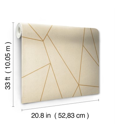 NW3500 - Almond & Gold Nazca Wallpaper- Moderm Metals 2