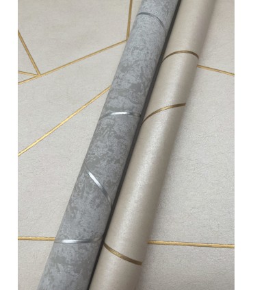 NW3500 - Almond & Gold Nazca Wallpaper- Moderm Metals 2