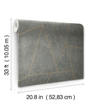 NW3502 - Dark Grey & Gold Nazca Wallpaper-Modern Metals 2