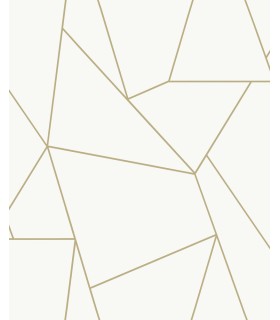 MD7182 - White & Gold Nazca Wallpaper - Modern Metals 2