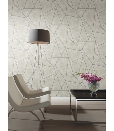 MD7183 -   Light Grey and Silver Nazca Wallpaper Wallpaper- Modern Metals 2