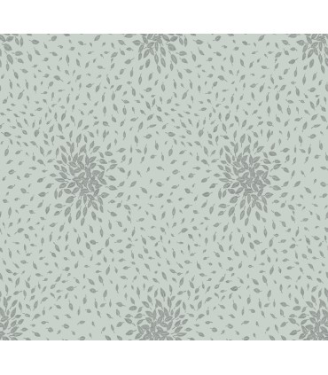 MD7101 - Blue and Silver Petite Leaves Wallpaper- Modern Metals 2