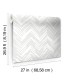 MD7223 - White & Silver Polished Chevron Wallpaper- Modern Metals 2