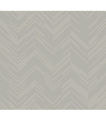 MD7227 - Taupe & Silver Polished Chevron Wallpaper- Modern Metals 2