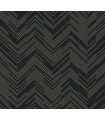 MD7221 - Black and Gold Polished Chevron Wallpaper- Modern Metals 2