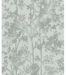 MD7142 - Spa and Silver Shimmering Foliage Wallpaper- Modern Metals 2