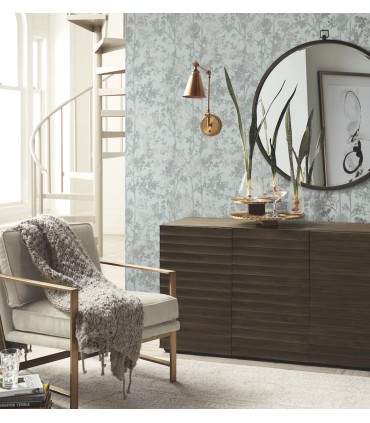 MD7142 - Spa and Silver Shimmering Foliage Wallpaper- Modern Metals 2