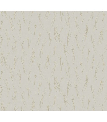 MD7191 - Grey and Gold Sprigs Wallpaper- Modern Metals 2