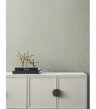 MD7194 - Green and Silver Sprigs Wallpaper- Modern Metals 2