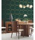 MD7203 - Emerald and Gold Sun Circles Wallpaper- Modern Metals 2