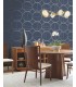 MD7204 - Blue and Silver Sun Circles Wallpaper- Modern Metals 2