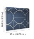 MD7204 - Blue and Silver Sun Circles Wallpaper- Modern Metals 2