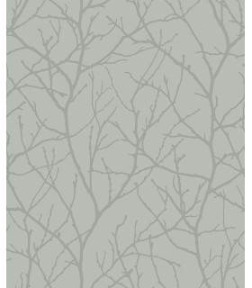 MD7123 - Blue and Silver Trees Silhouette Wallpaper- Modern Metals 2