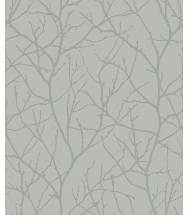 MD7123 - Blue and Silver Trees Silhouette Wallpaper- Modern Metals 2