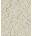 MD7122 - Beige and Gold Trees Silhouette Wallpaper- Modern Metals 2