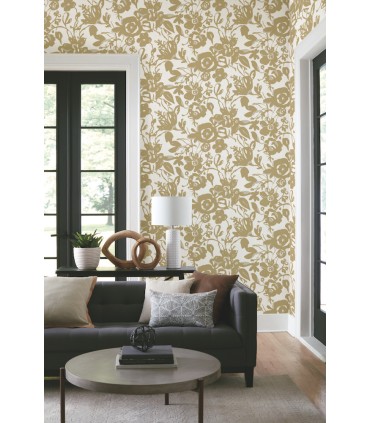 BL1732 - Brushstroke Floral Wallpaper-Blooms 2 by York