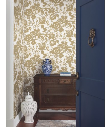 BL1732 - Brushstroke Floral Wallpaper-Blooms 2 by York