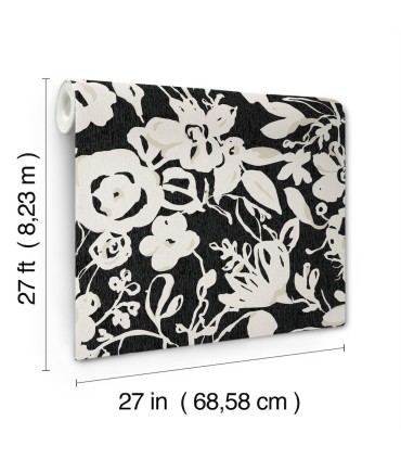 BL1733 - Brushstroke Floral Wallpaper-Blooms 2 by York