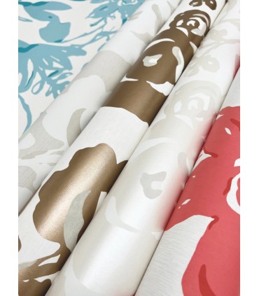 BL1734 - Brushstroke Floral Wallpaper-Blooms 2 by York