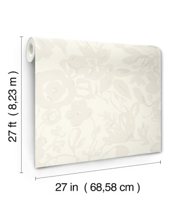 BL1734 - Brushstroke Floral Wallpaper-Blooms 2 by York