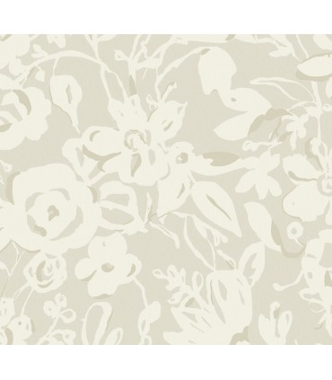 BL1735 - Brushstroke Floral Wallpaper-Blooms 2 by York