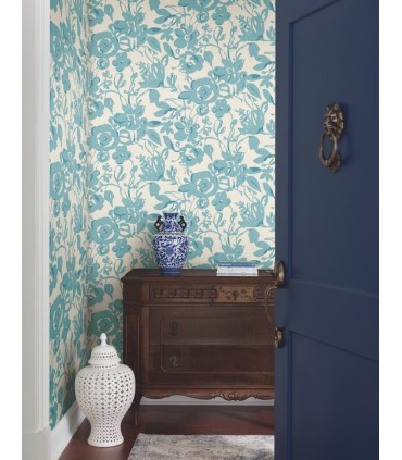 BL1736 - Brushstroke Floral Wallpaper-Blooms 2 by York