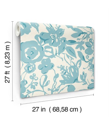 BL1736 - Brushstroke Floral Wallpaper-Blooms 2 by York