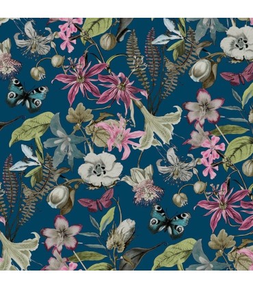 BL1723 - Butterfly House Wallpaper-Blooms 2 by York