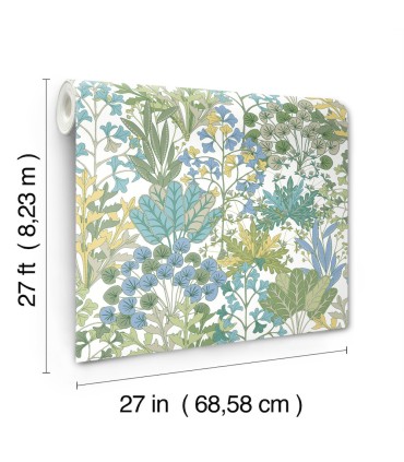 BL1814 - Forest Floor Wallpaper-Blooms 2 by York