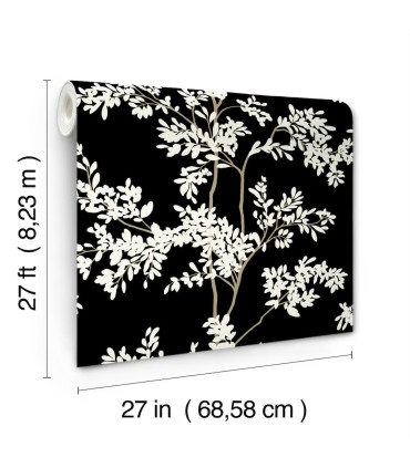 BL1804 - Lunaria Silhouette Wallpaper-Blooms 2 by York