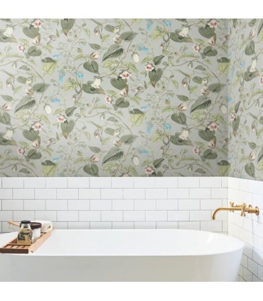 BL1712 - Moon Flower Wallpaper-Blooms 2 by York