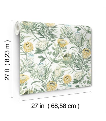 BL1754 - Protea Wallpaper-Blooms 2 by York