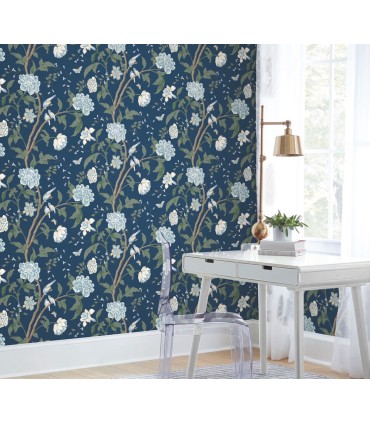 BL1782 - Teahouse Floral Wallpaper-Blooms 2 by York