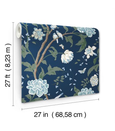 BL1782 - Teahouse Floral Wallpaper-Blooms 2 by York